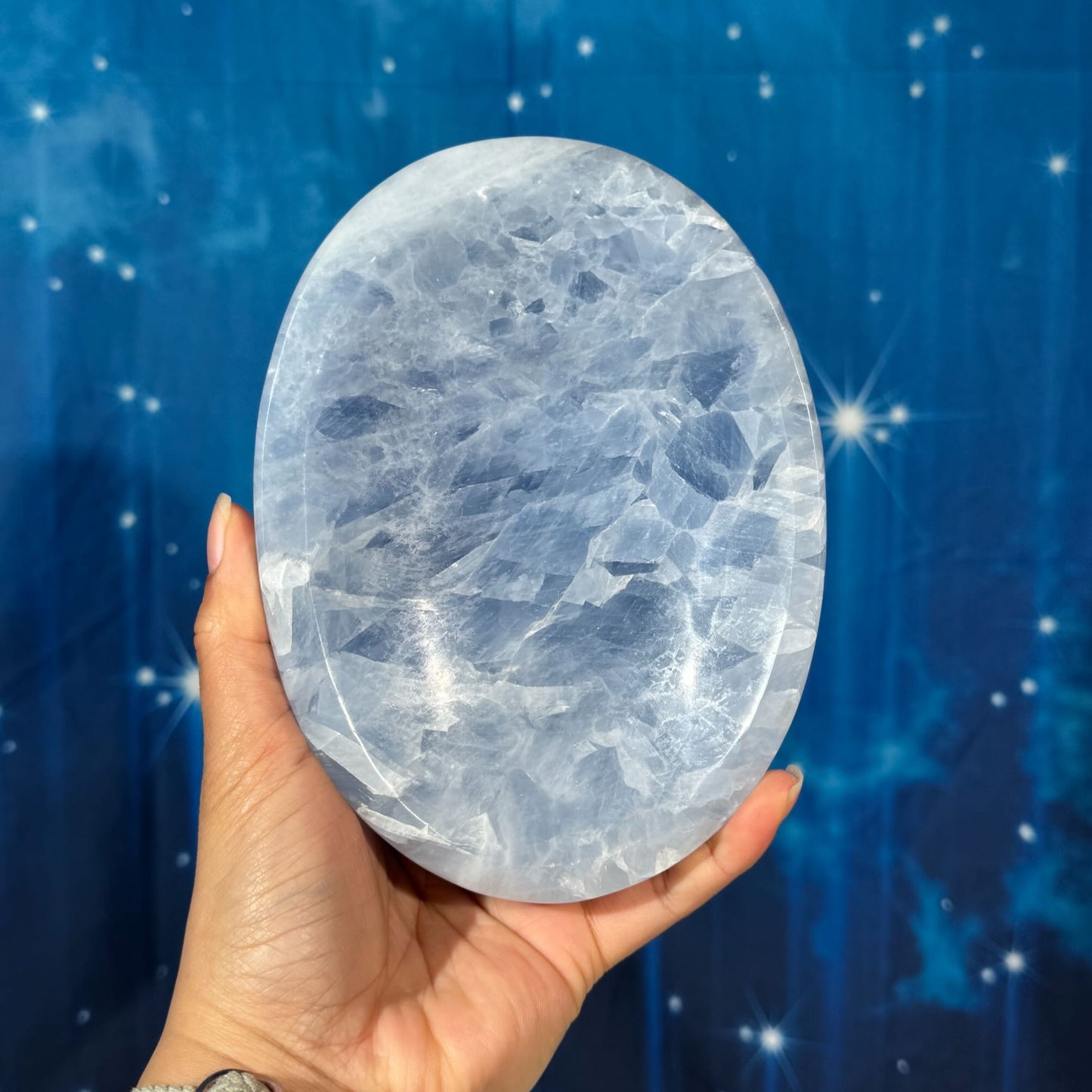 Blue Calcite Bowl – 0.513 kg