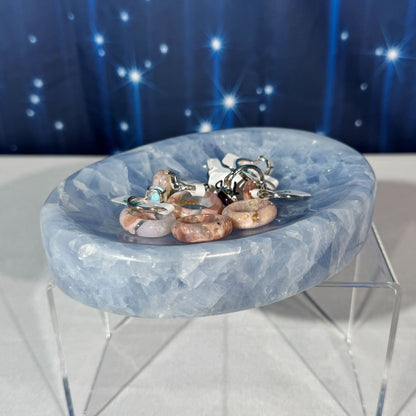 Blue Calcite Bowl – 0.513 kg