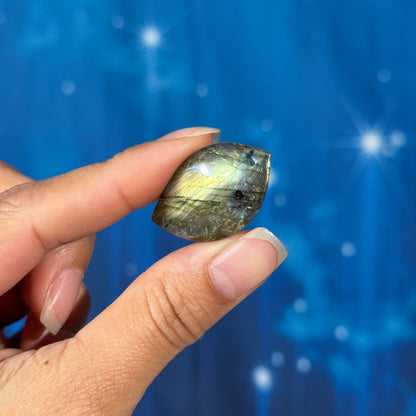 Labradorite Cabochon – Pre-Drilled • 6 grams