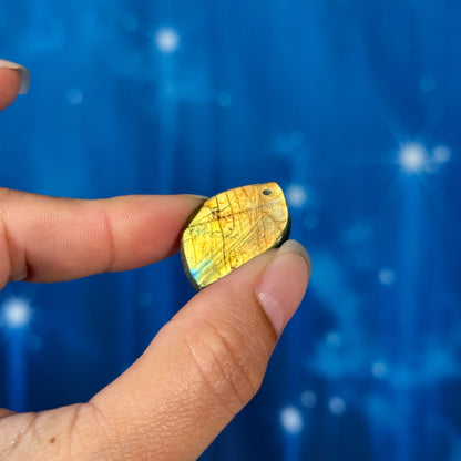 Labradorite Cabochon – Pre-Drilled • 6 grams