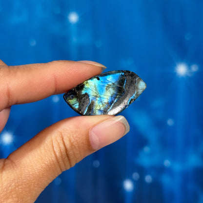Labradorite Cabochon – Pre-Drilled • 7 grams