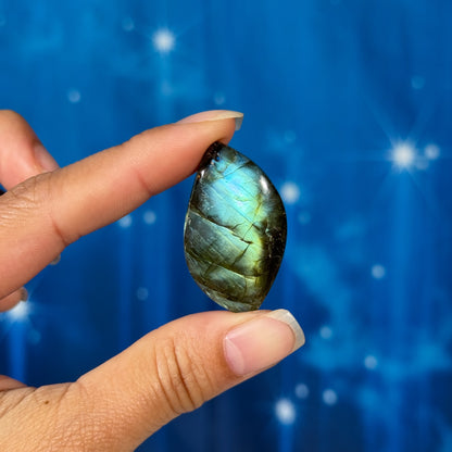 Labradorite Cabochon – Pre-Drilled • 9 grams