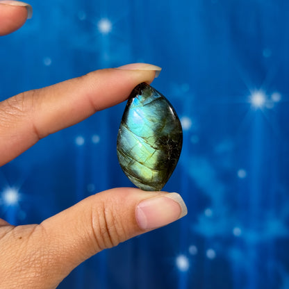 Labradorite Cabochon – Pre-Drilled • 9 grams