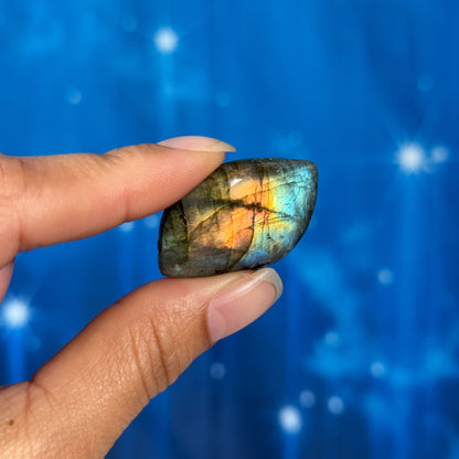 Labradorite Cabochon – Pre-Drilled • 9 grams