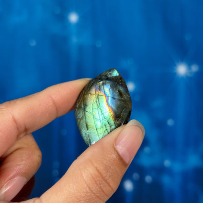 Labradorite Cabochon – Pre-Drilled • 11 grams