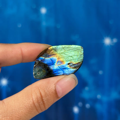 Labradorite Cabochon – Pre-Drilled • 11 grams