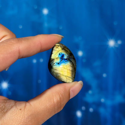 Labradorite Cabochon – Pre-Drilled • 11 grams