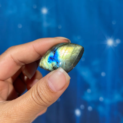 Labradorite Cabochon – Pre-Drilled • 11 grams