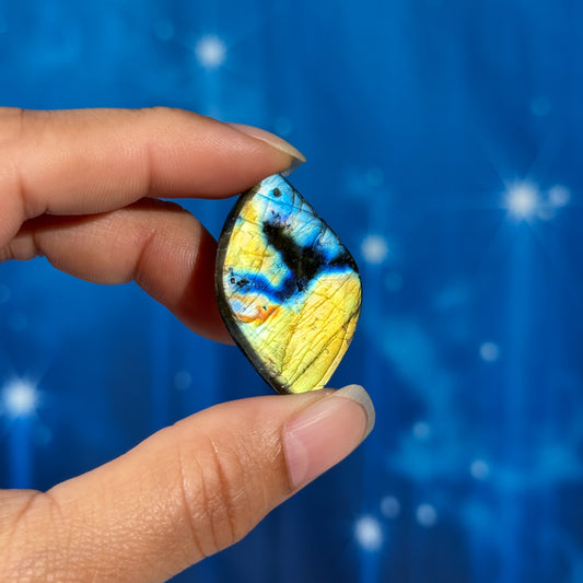 Labradorite Cabochon – Pre-Drilled • 11 grams
