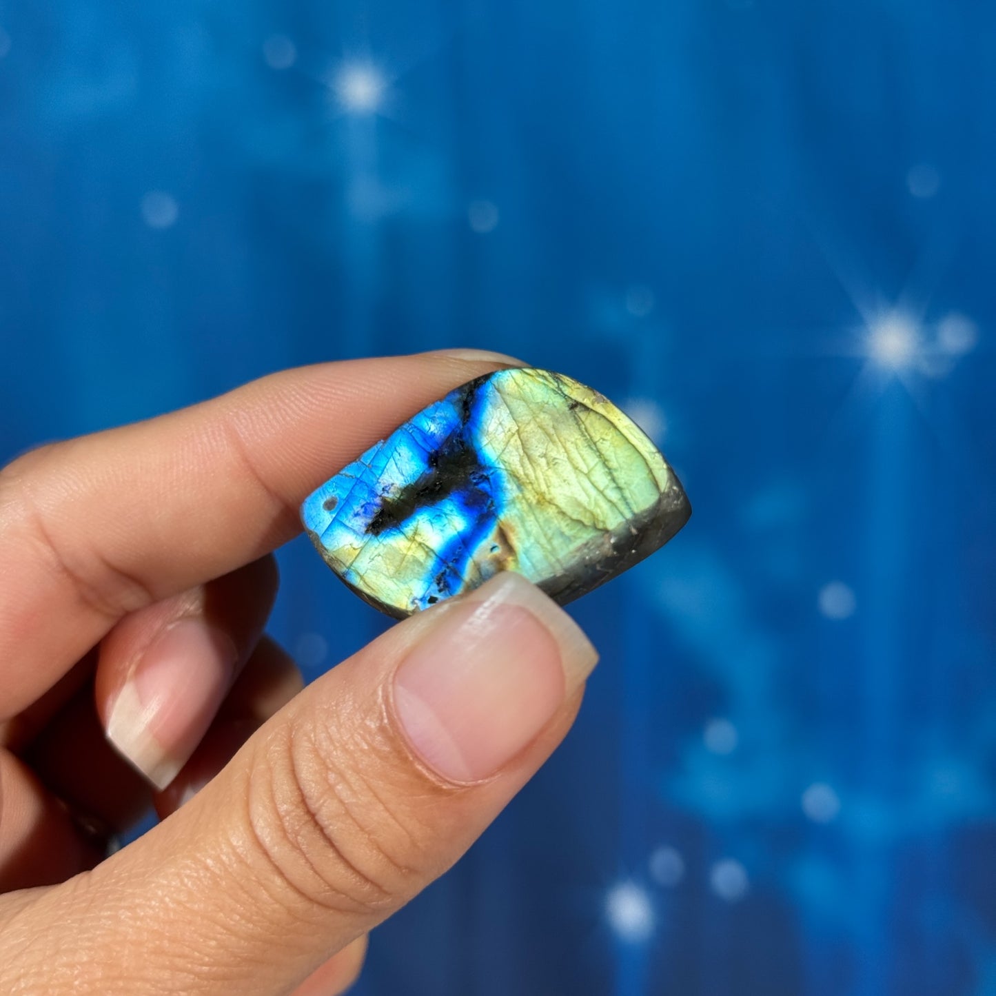 Labradorite Cabochon – Pre-Drilled • 11 grams