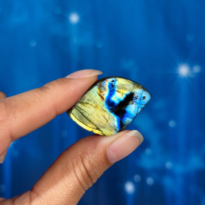 Labradorite Cabochon – Pre-Drilled • 11 grams