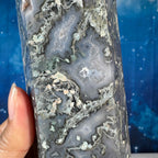 Moss Agate Druzy Tower – 1.089 kg