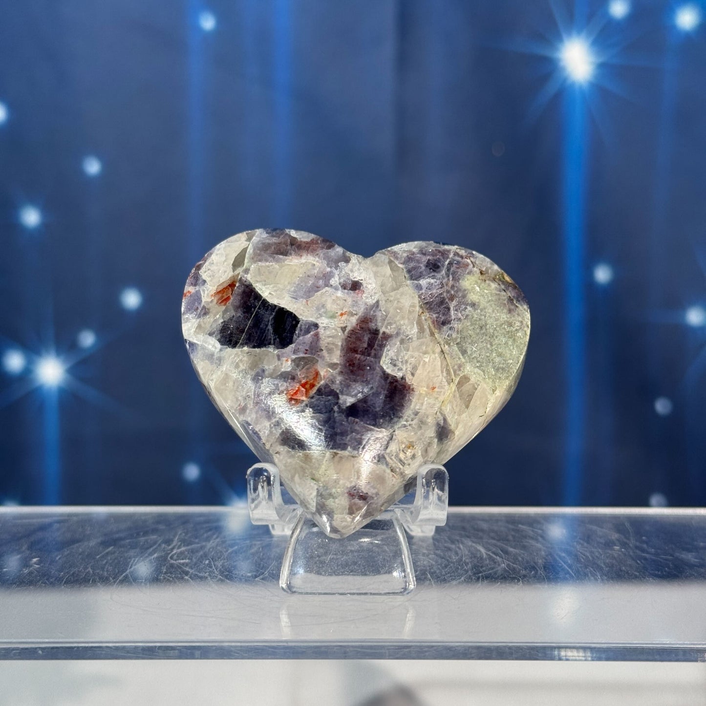 Iolite with Sunstone Heart – 0.065 kg
