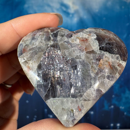 Iolite with Sunstone Heart – 0.065 kg