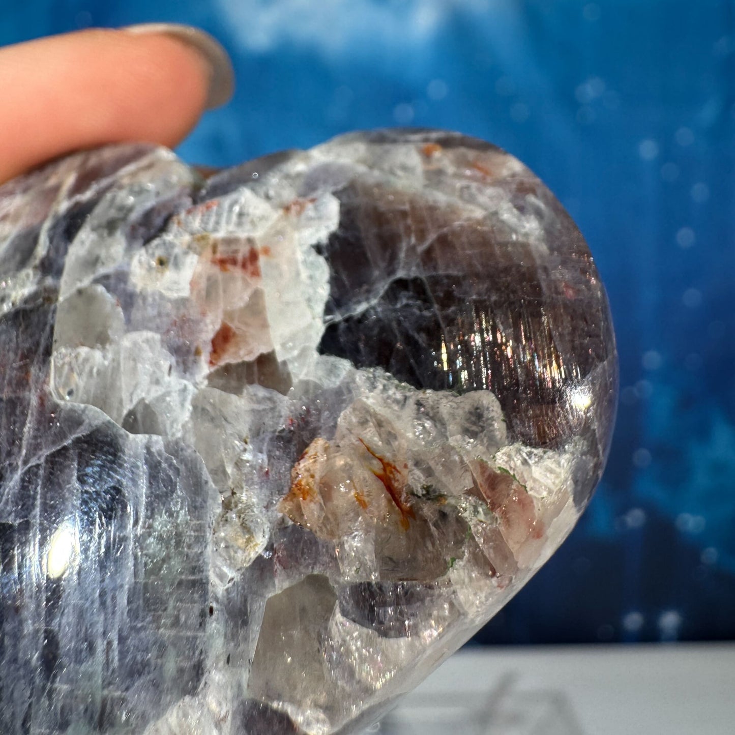 Iolite with Sunstone Heart – 0.065 kg