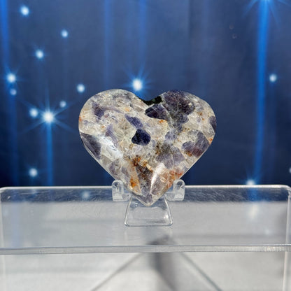 Iolite with Sunstone Heart – 0.068 kg
