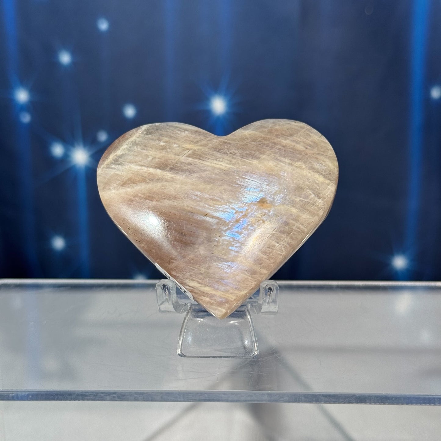 Moonstone with Sunstone Heart – Belomorite • 0.079 kg