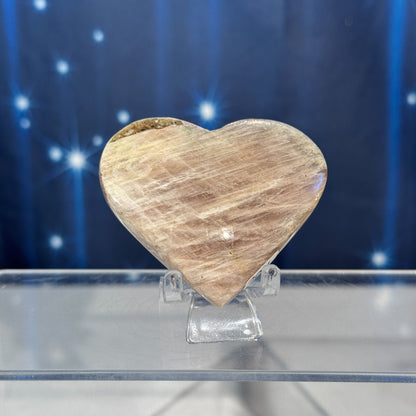 Moonstone with Sunstone Heart – Belomorite • 0.079 kg
