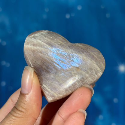 Moonstone with Sunstone Heart – Belomorite • 0.079 kg