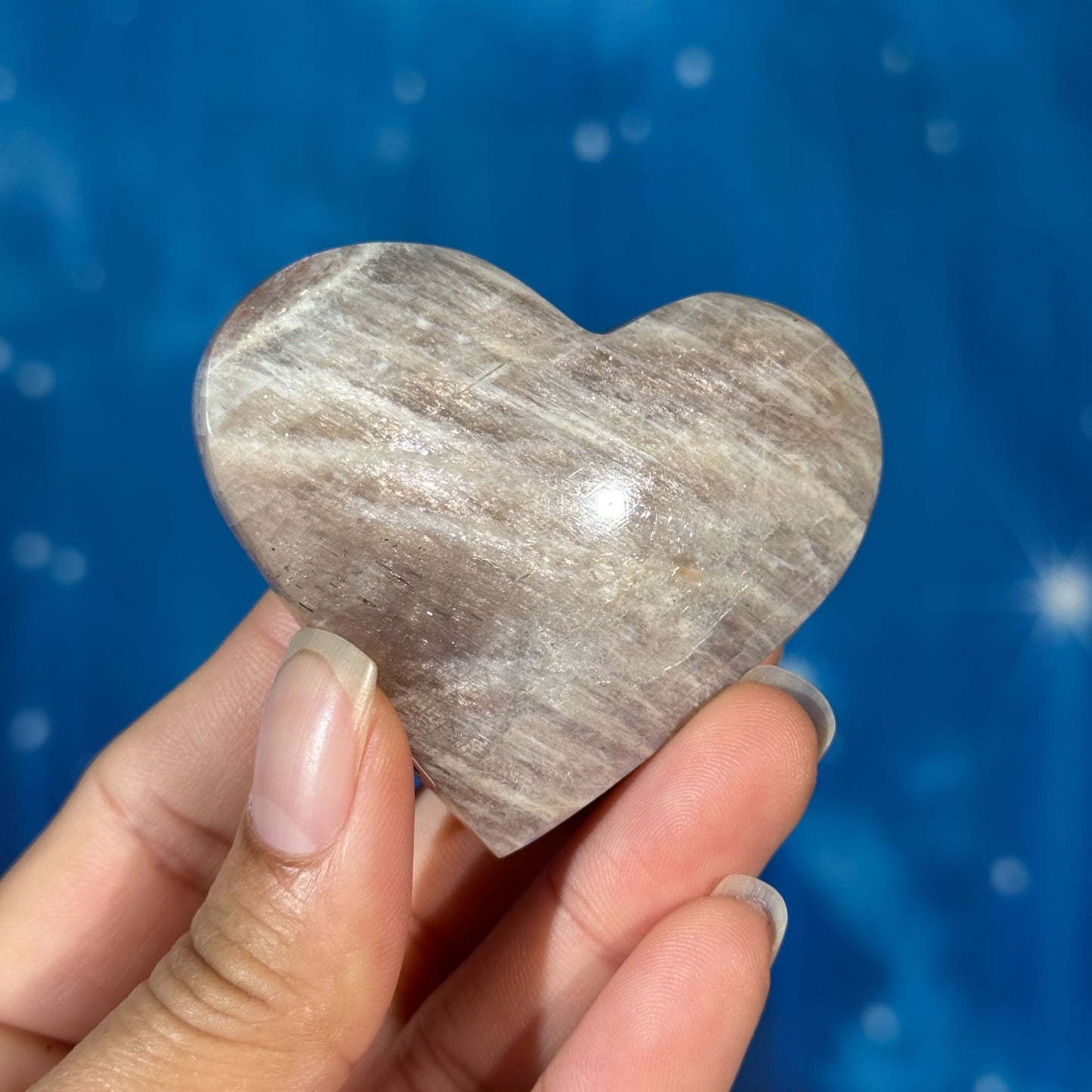 Moonstone with Sunstone Heart – Belomorite • 0.079 kg
