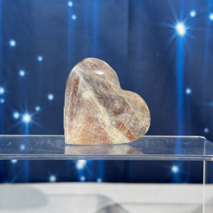 Moonstone with Sunstone Heart – Belomorite • 0.088 kg
