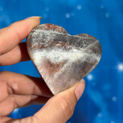 Moonstone with Sunstone Heart – Belomorite • 0.088 kg
