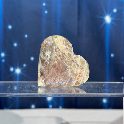 Moonstone with Sunstone Heart – Belomorite • 0.094 kg