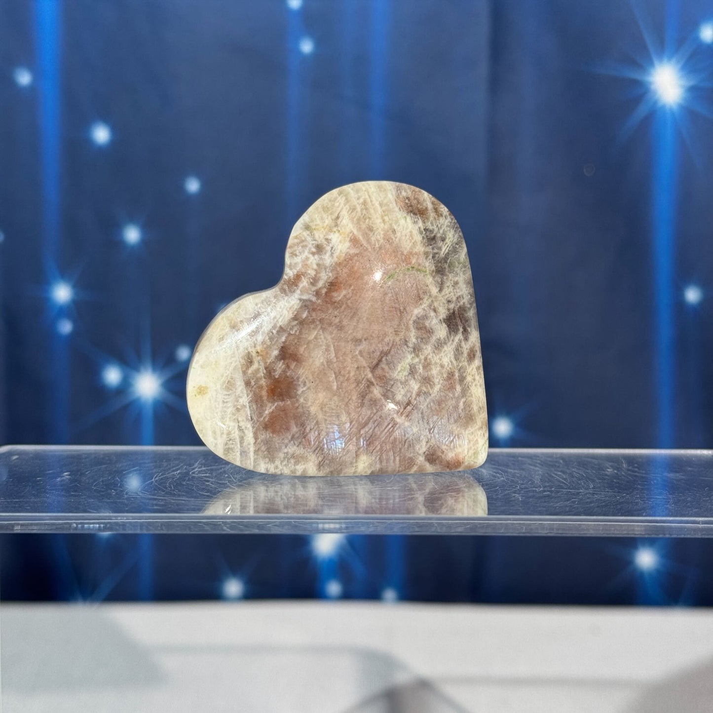 Moonstone with Sunstone Heart – Belomorite • 0.094 kg