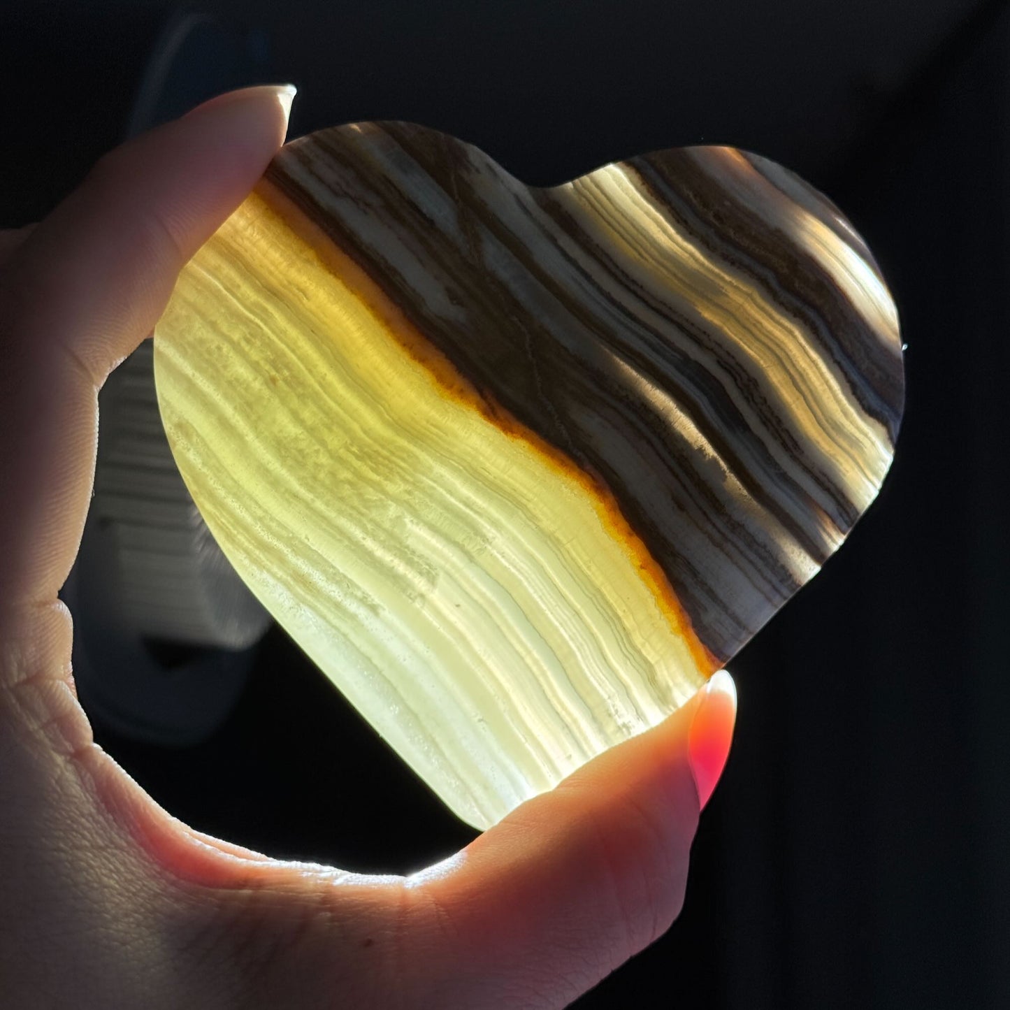 Banded Calcite Heart – 0.193 kg