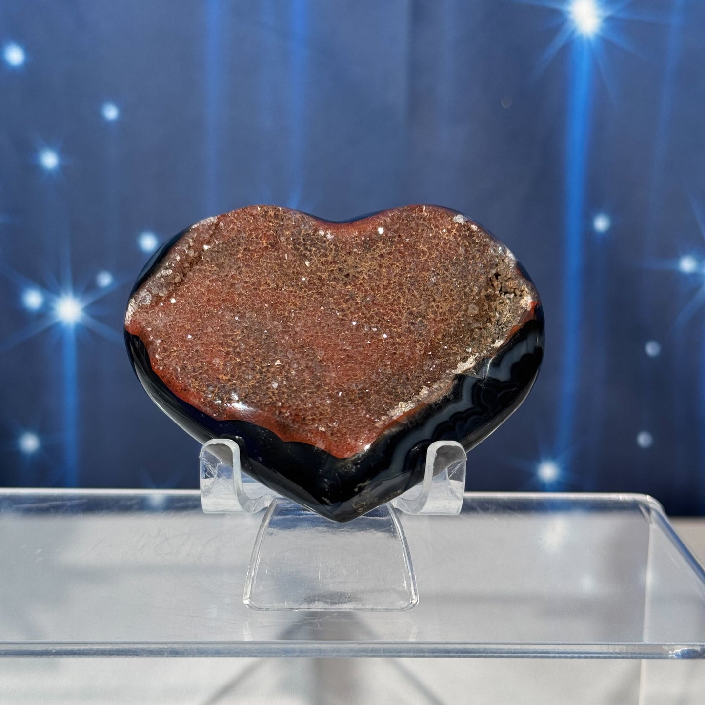 Druzy Red Agate Heart – 0.128 kg