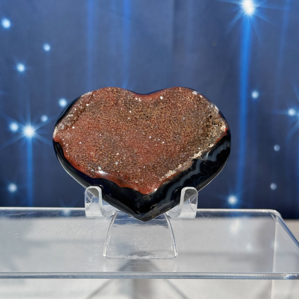 Druzy Red Agate Heart – 0.128 kg