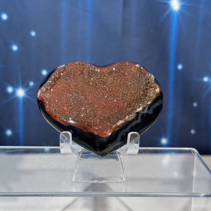 Druzy Red Agate Heart – 0.128 kg