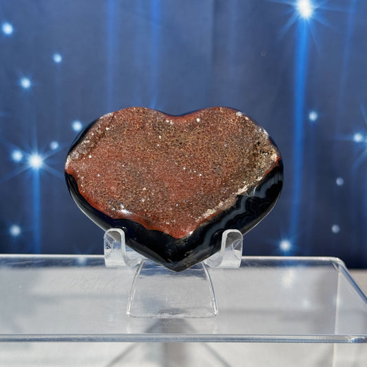 Druzy Red Agate Heart – 0.128 kg