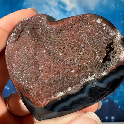 Druzy Red Agate Heart – 0.128 kg