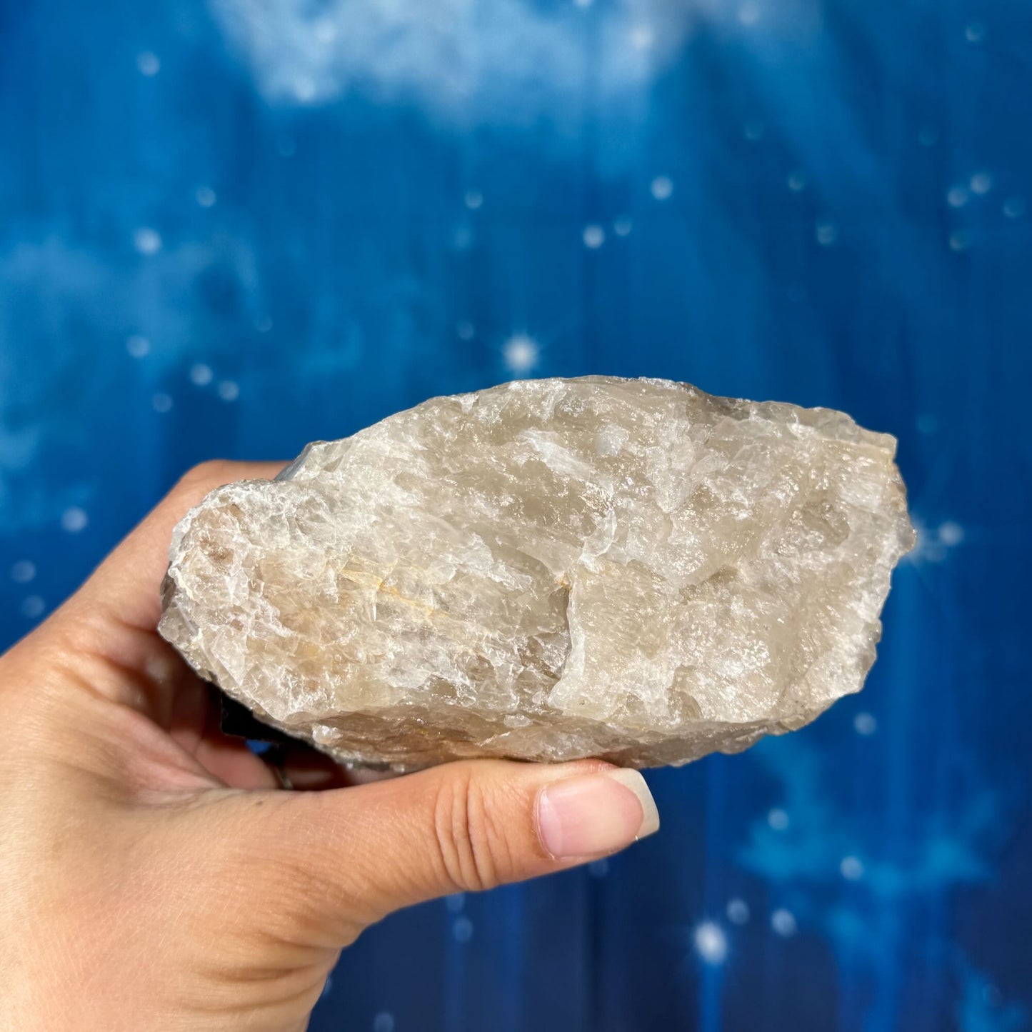 Black Tourmaline Chunk on Smoky Quartz – 0.513 kg