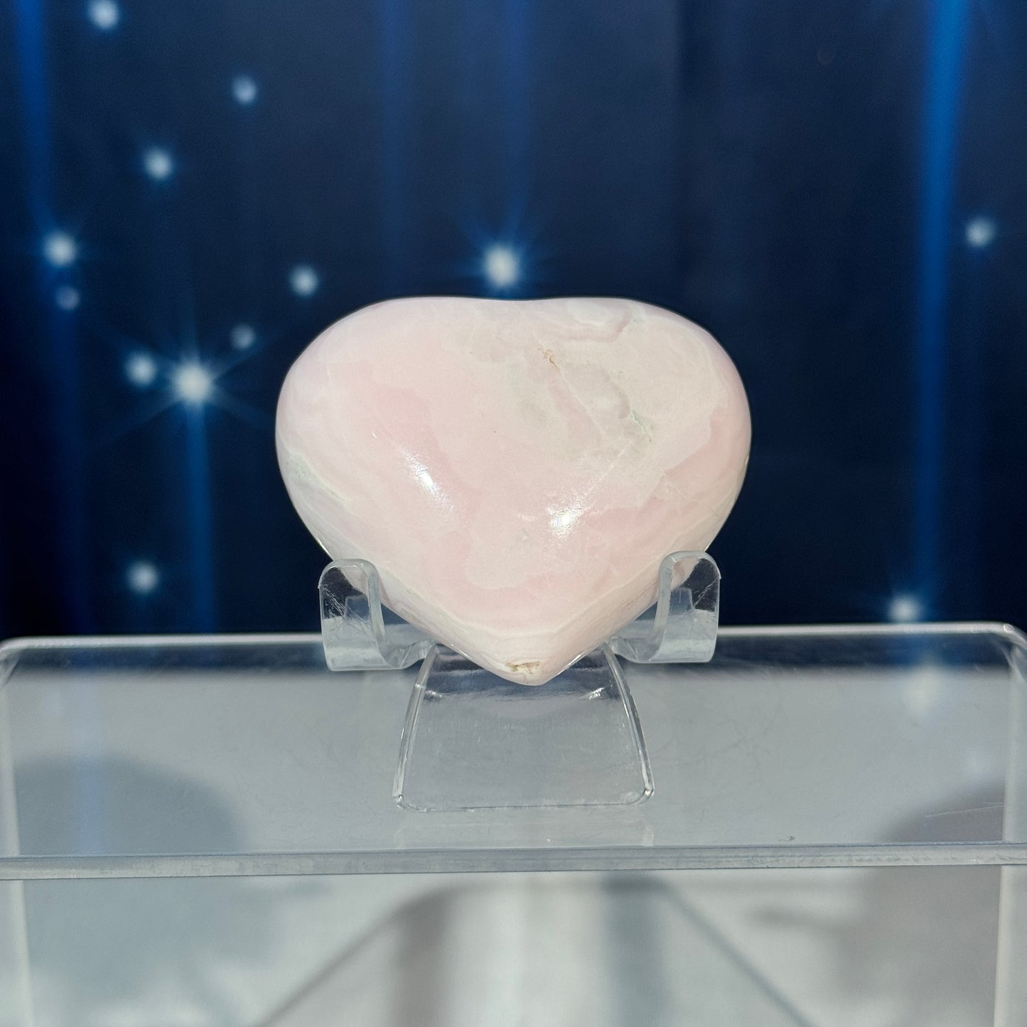 Pink Mangano Calcite Heart – 0.125 kg