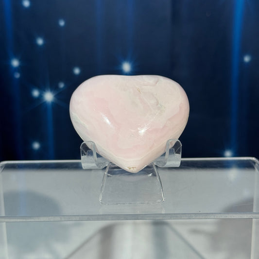 Pink Mangano Calcite Heart – 0.125 kg