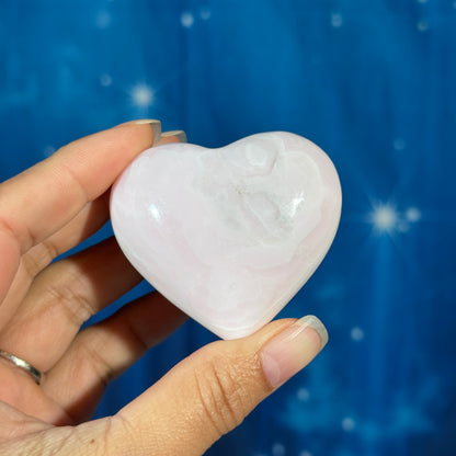 Pink Mangano Calcite Heart – 0.125 kg
