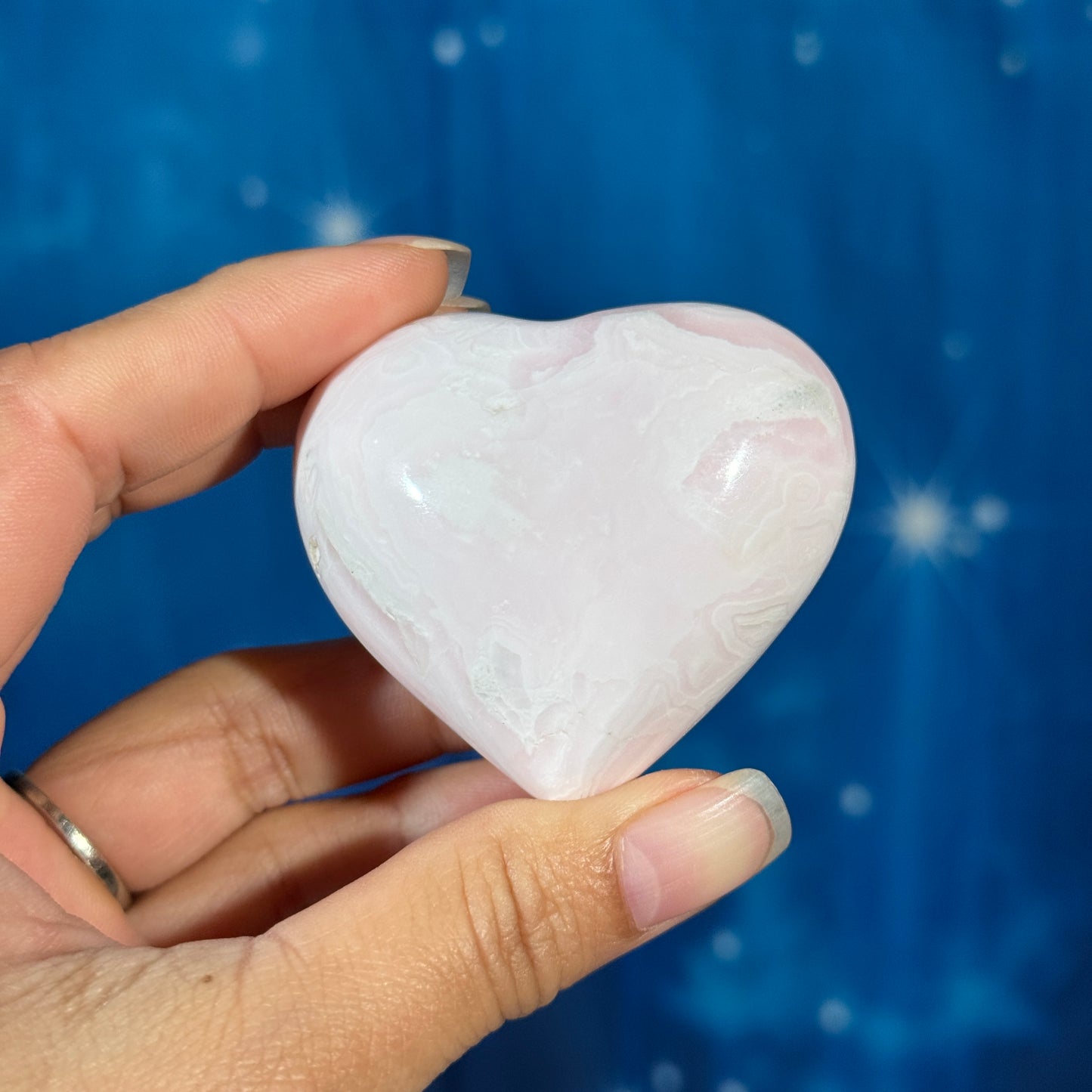 Pink Mangano Calcite Heart – 0.125 kg