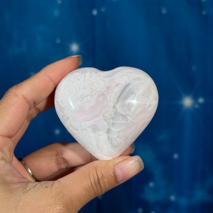 Pink Mangano Calcite Heart – 0.150 kg