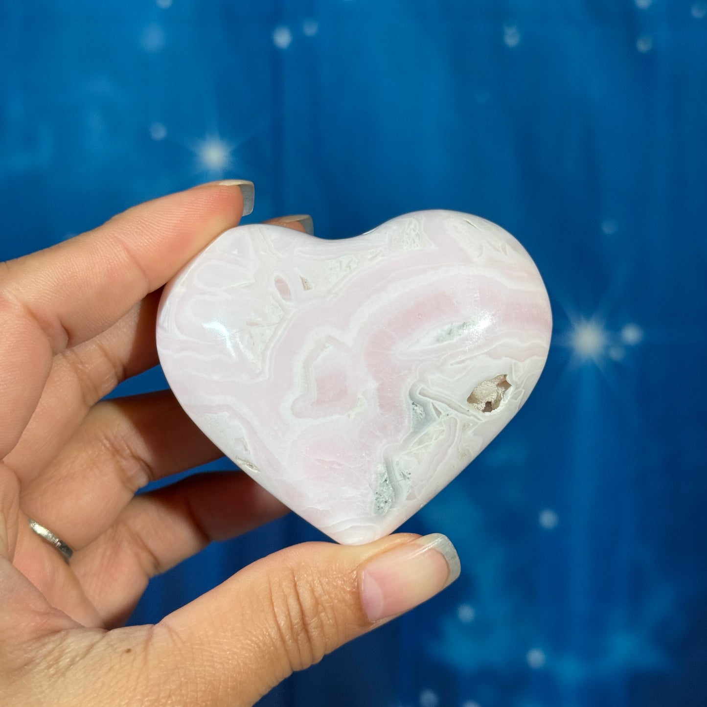 Pink Mangano Calcite Heart – 0.156 kg