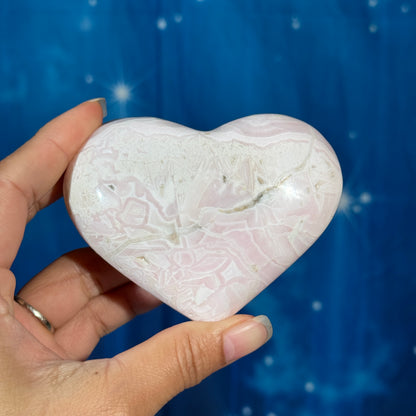 Pink Mangano Calcite Heart – 0.266 kg