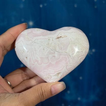 Pink Mangano Calcite Heart – 0.266 kg