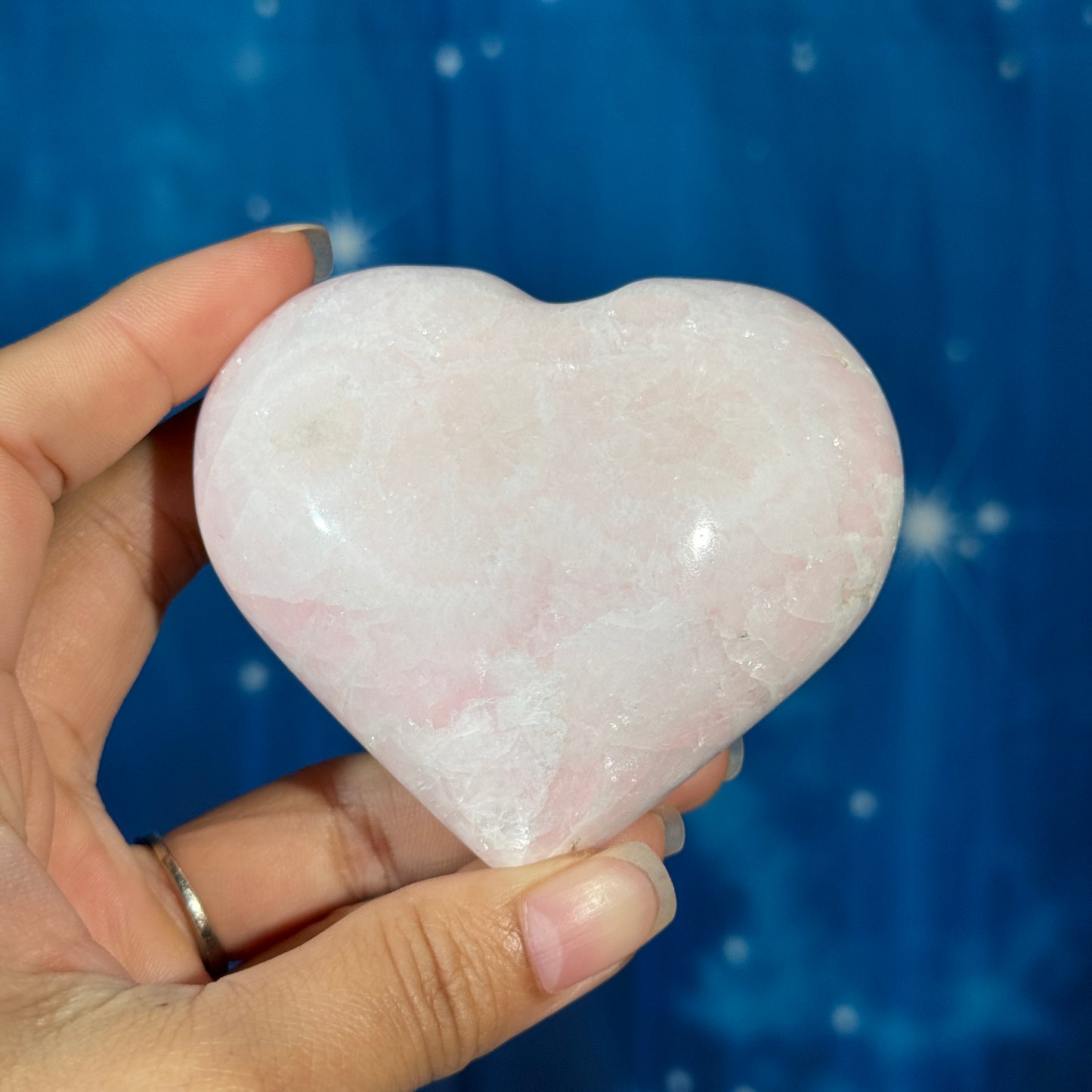 Pink Mangano Calcite Heart – 0.278 kg