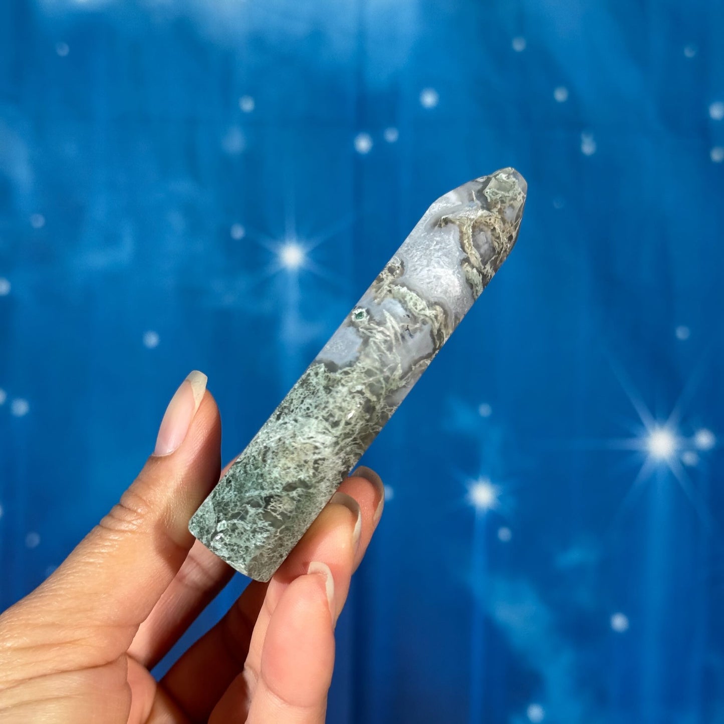 Moss Agate Free Form – 0.147 kg