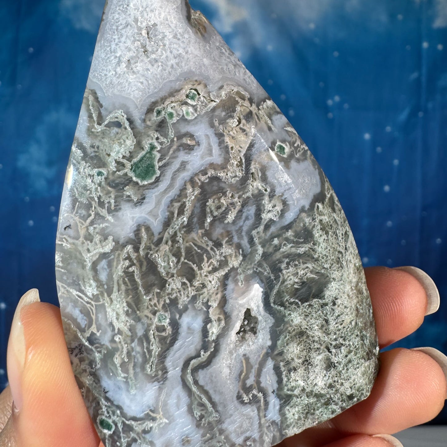 Moss Agate Free Form – 0.147 kg
