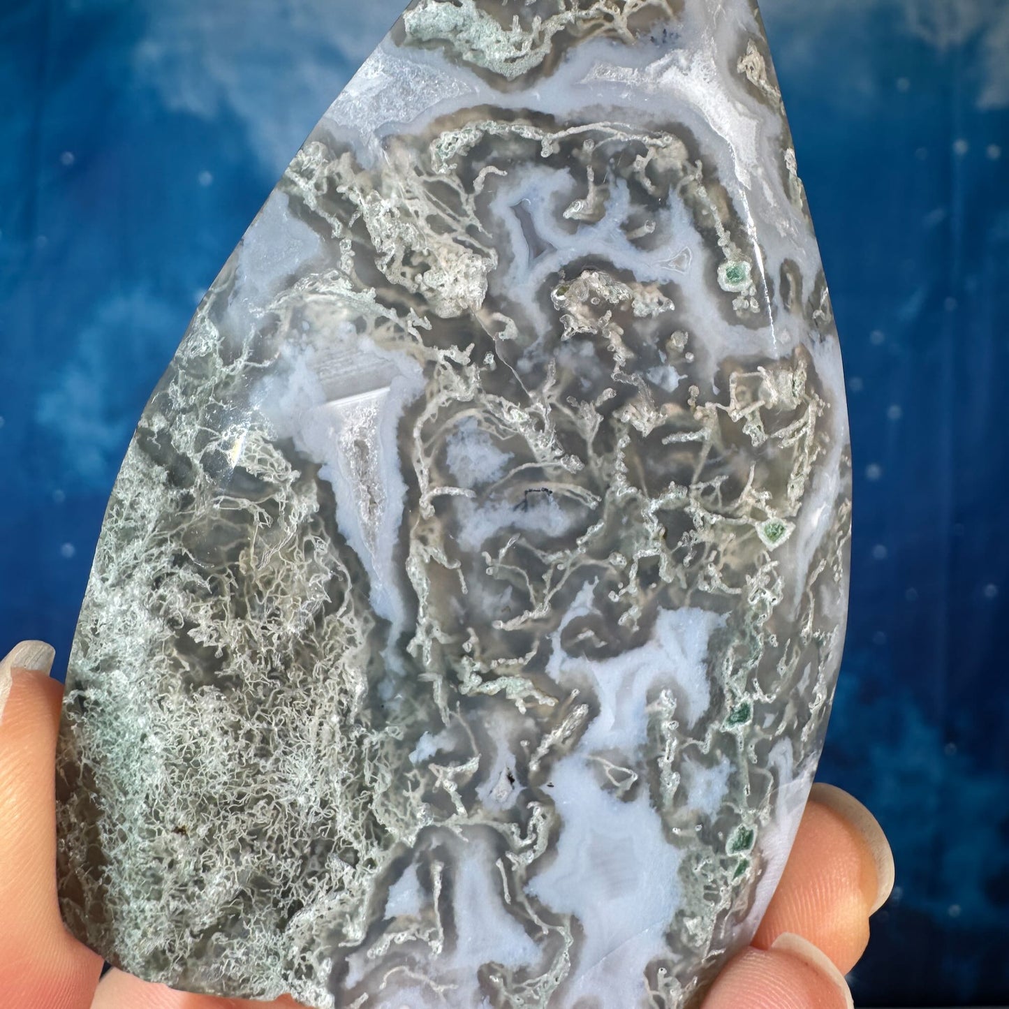 Moss Agate Free Form – 0.147 kg