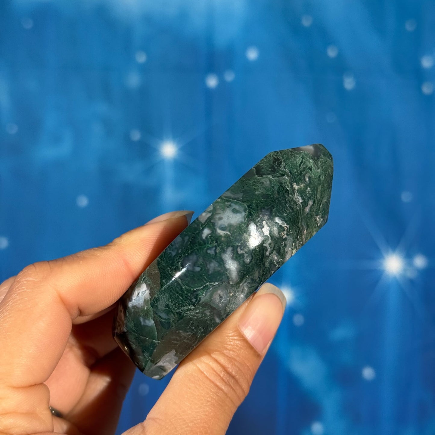Moss Agate Free Form – 0.142 kg