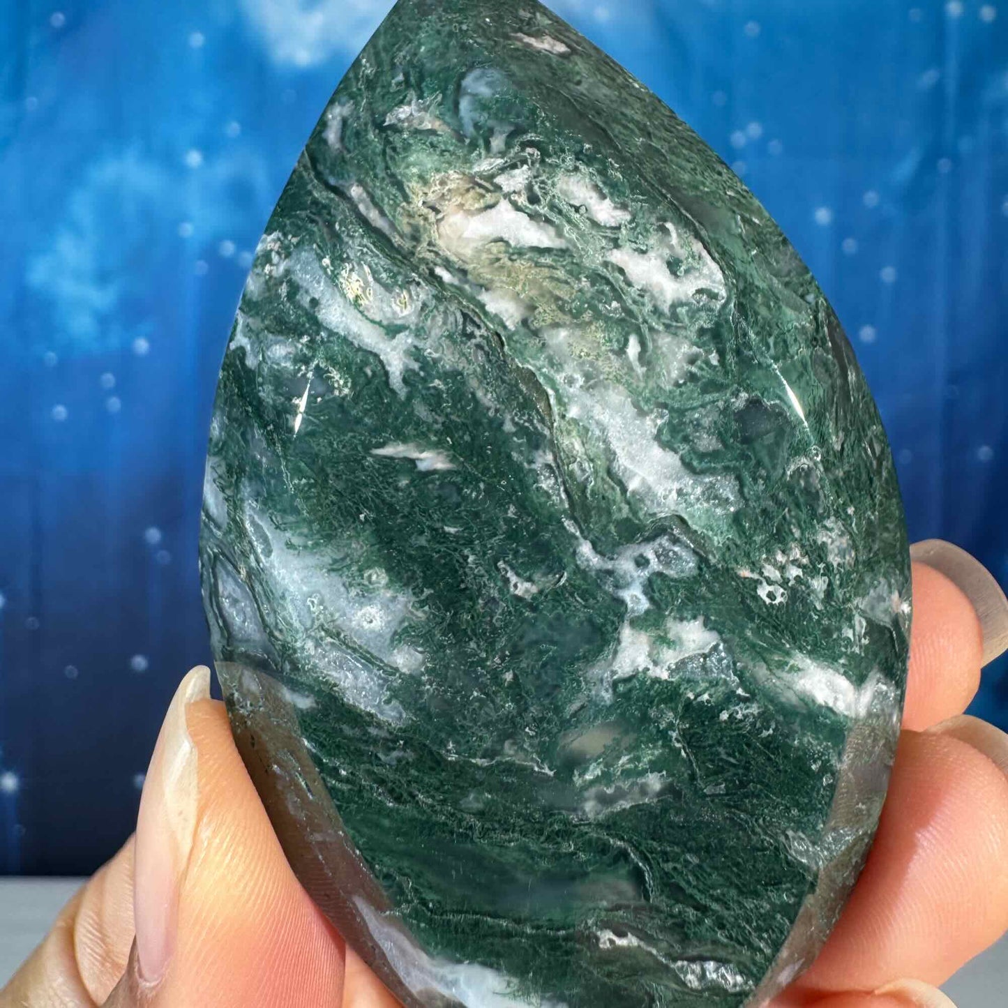 Moss Agate Free Form – 0.142 kg