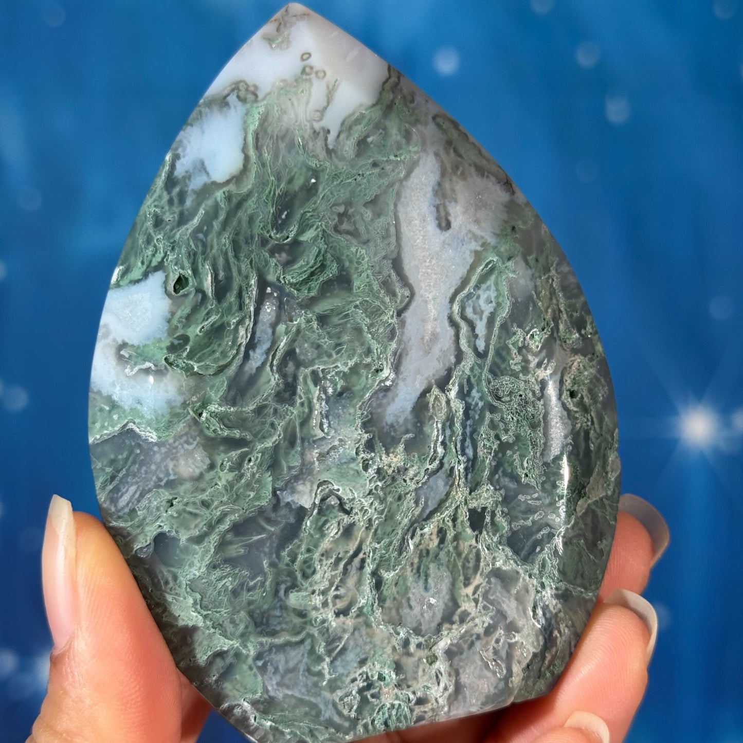 Moss Agate Free Form – 0.190 kg